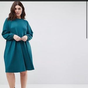 Green Sweatshirt Skater Dress [14]